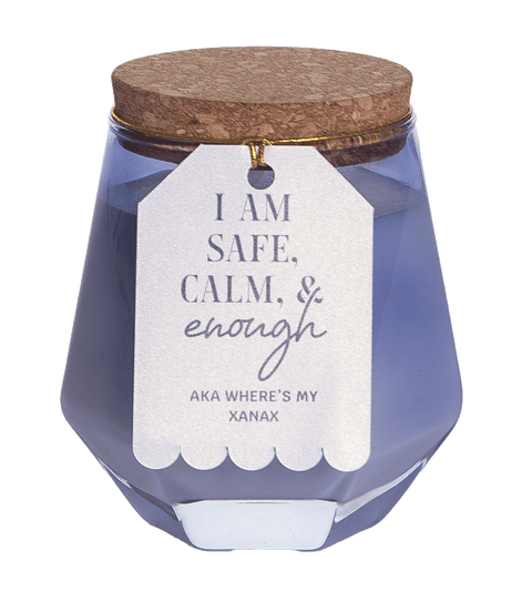 Safe and Calm Purple Geometric Candle Wax Purple 7.7 oz Burn Time 36