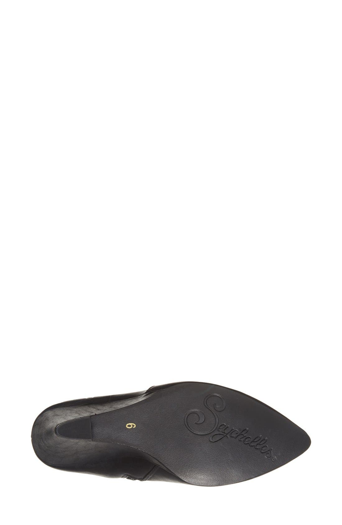'Impatient' Leather Bootie, Alternate, color, BLACK