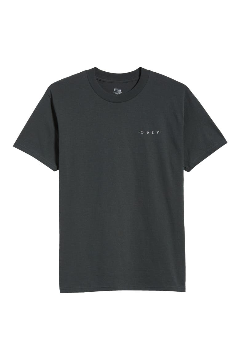 Architecture of the Uni Cotton Graphic T-Shirt, Alternate, color, VINTAGE BLACK