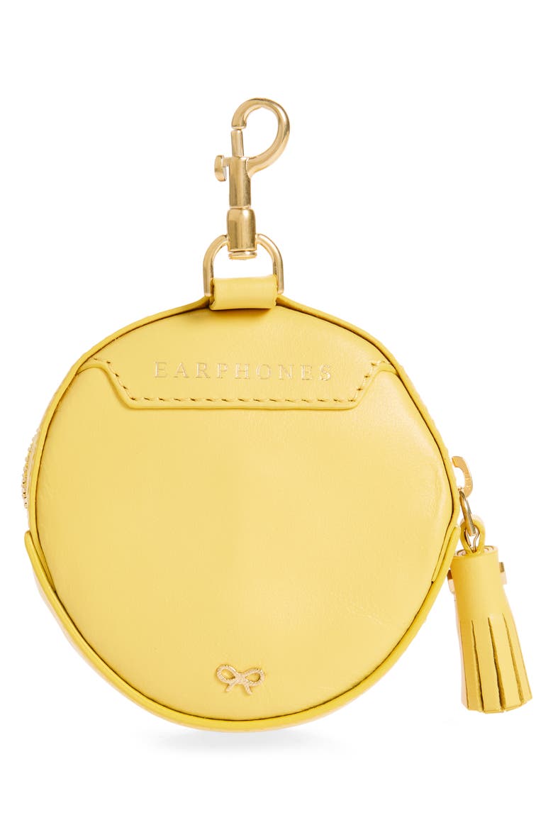 Wink Canvas Earbud Pouch, Alternate, color, LEMON CURD / YELLOW JADE