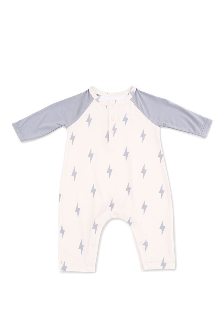 Lightning Bolt Romper, Main, color, BEIGE