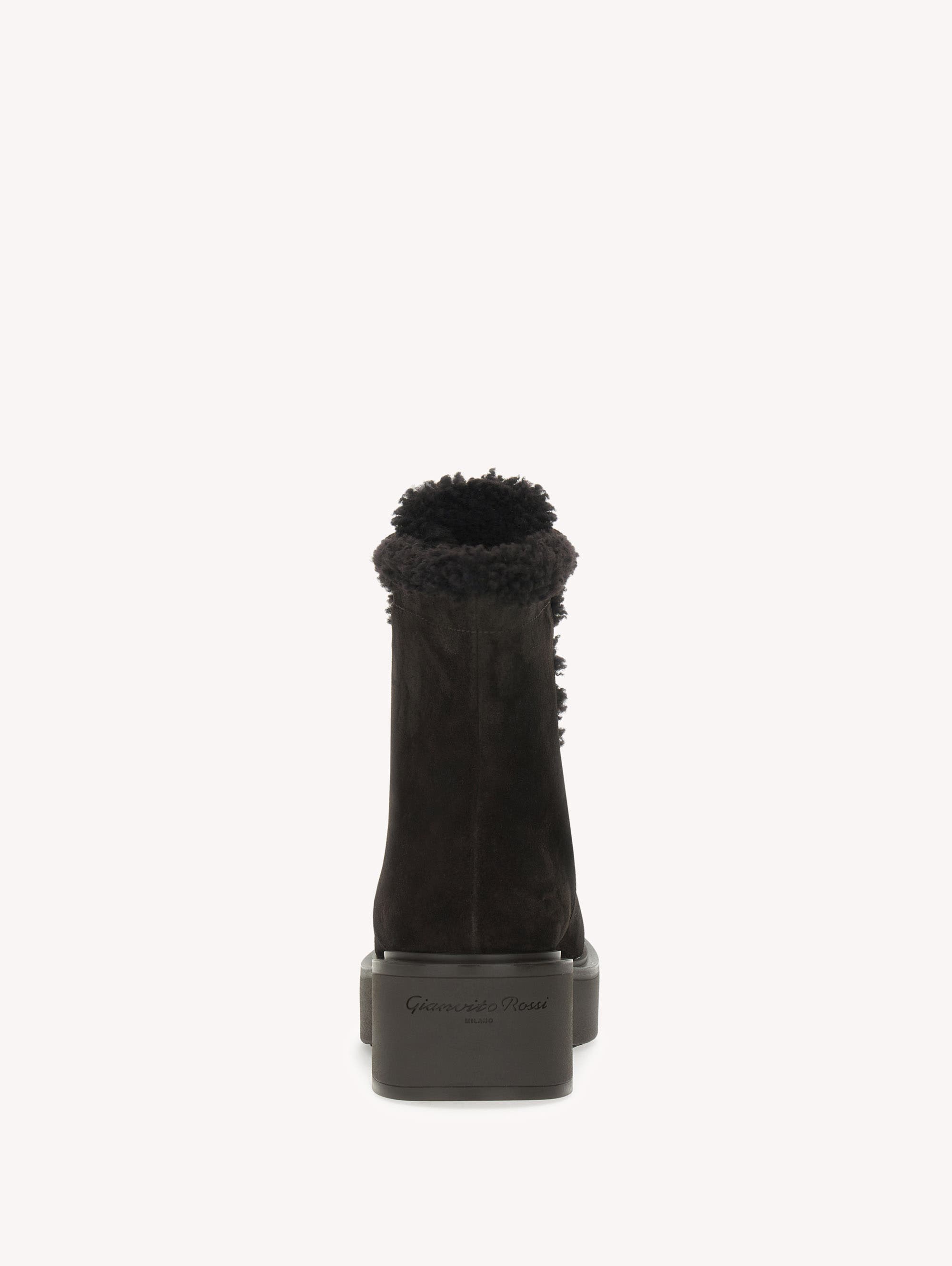 Kiso Fur Bootie, Alternate, color, Brown Suede Leather