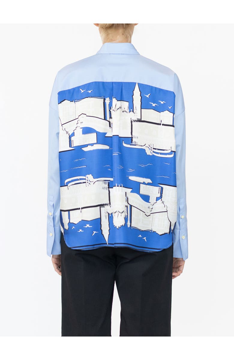 Callas Milano Sirene Scarf back shirt, Alternate, color, Pale Blue/Lagoon