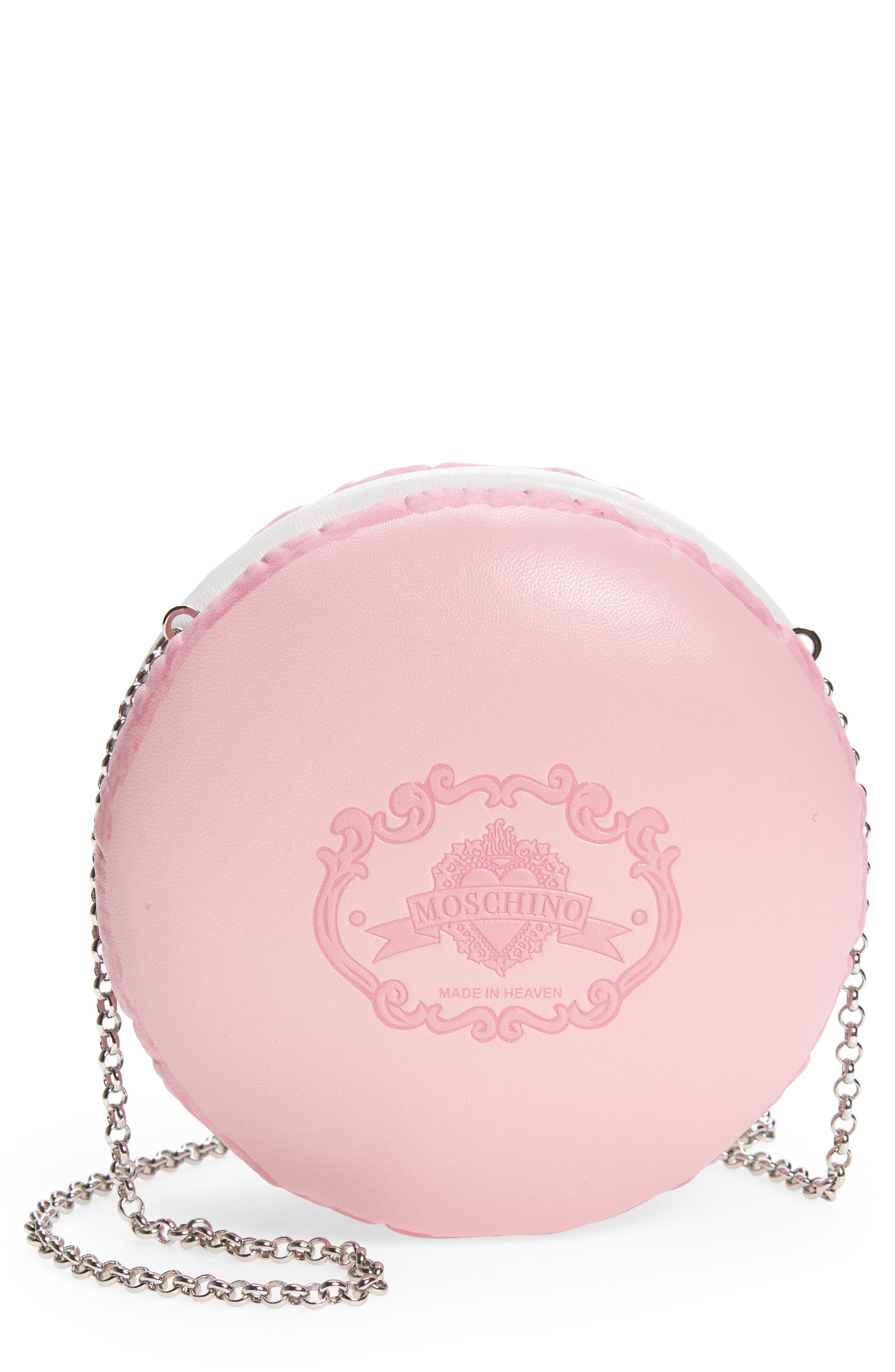 Moschino Macaroon Leather Shoulder Bag, Main, color, 