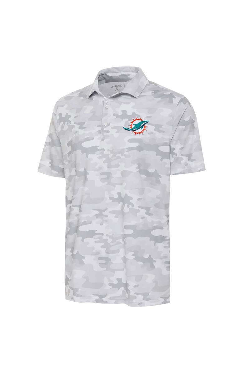 ANTIGUA Men's Antigua White Miami Dolphins Collide Polo, Alternate, color, White