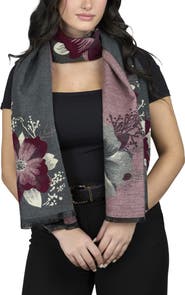 SAACHI Floral Reversible Scarf