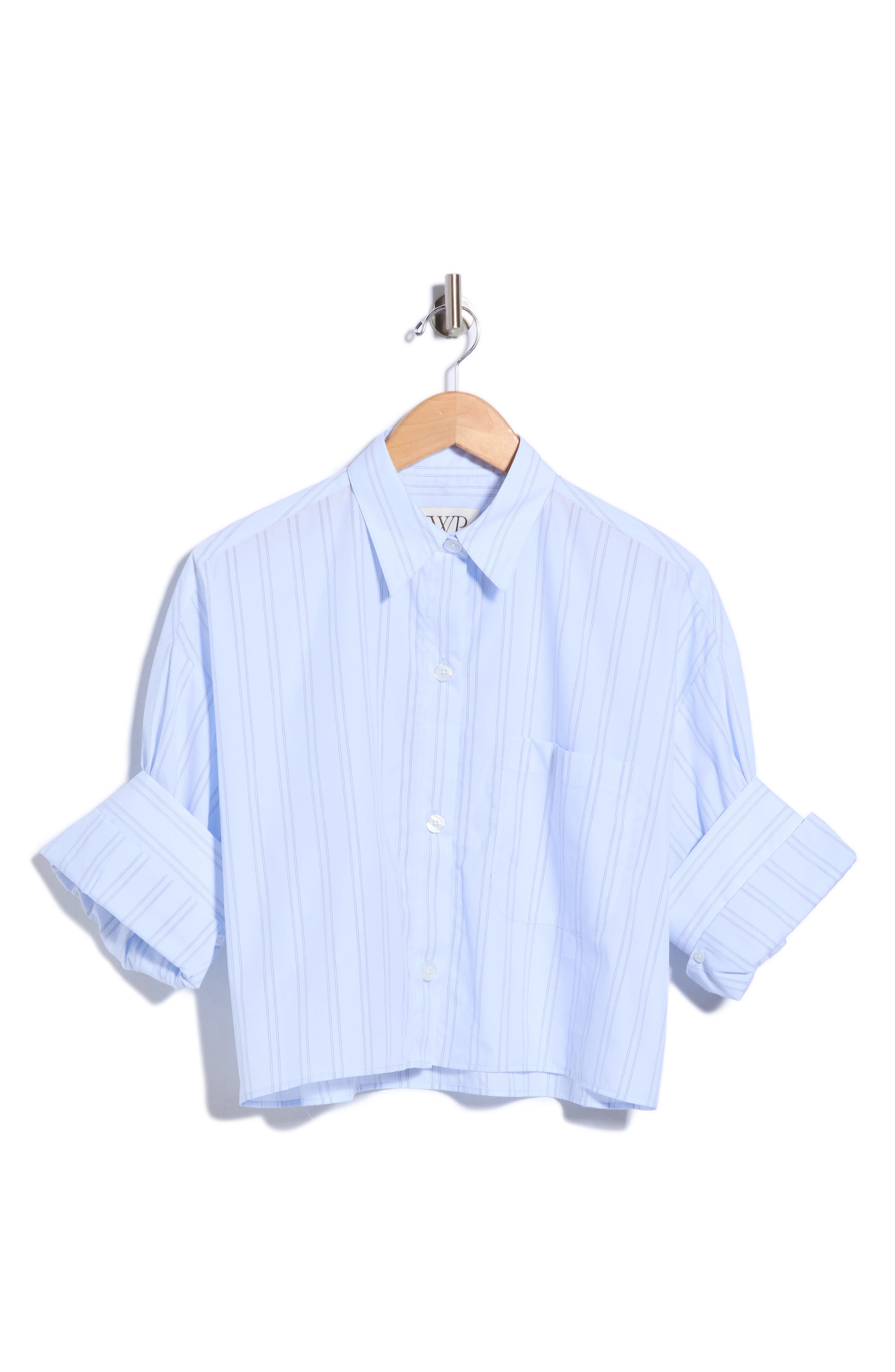 Next Ex Stripe Crop Button-Up Shirt