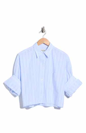 Next Ex Stripe Crop Button-Up Shirt