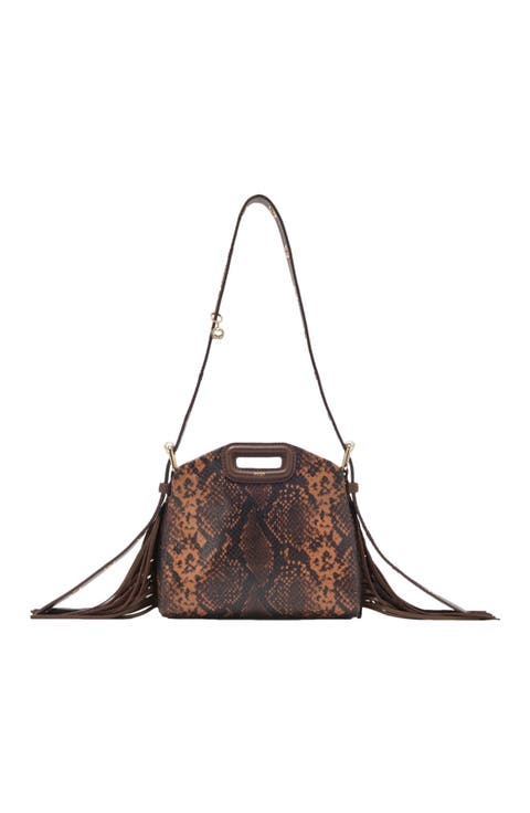 Python-embossed Miss M Mini Bag