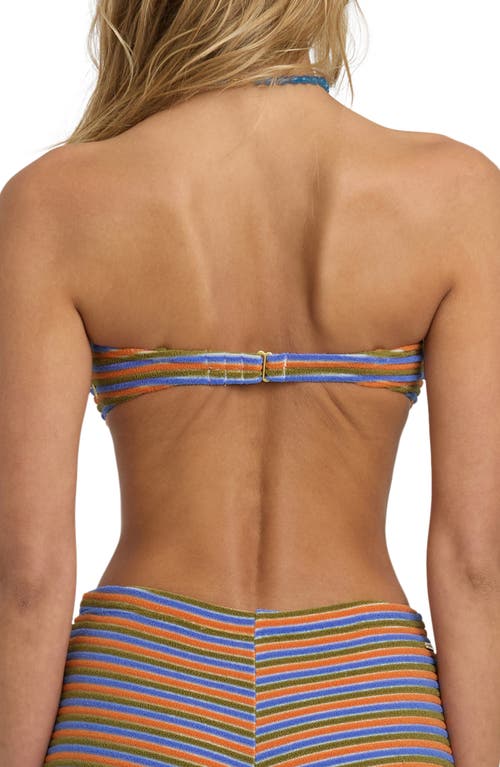 Billabong Tides Terry Rio Bandea Bikini Top In Brown
