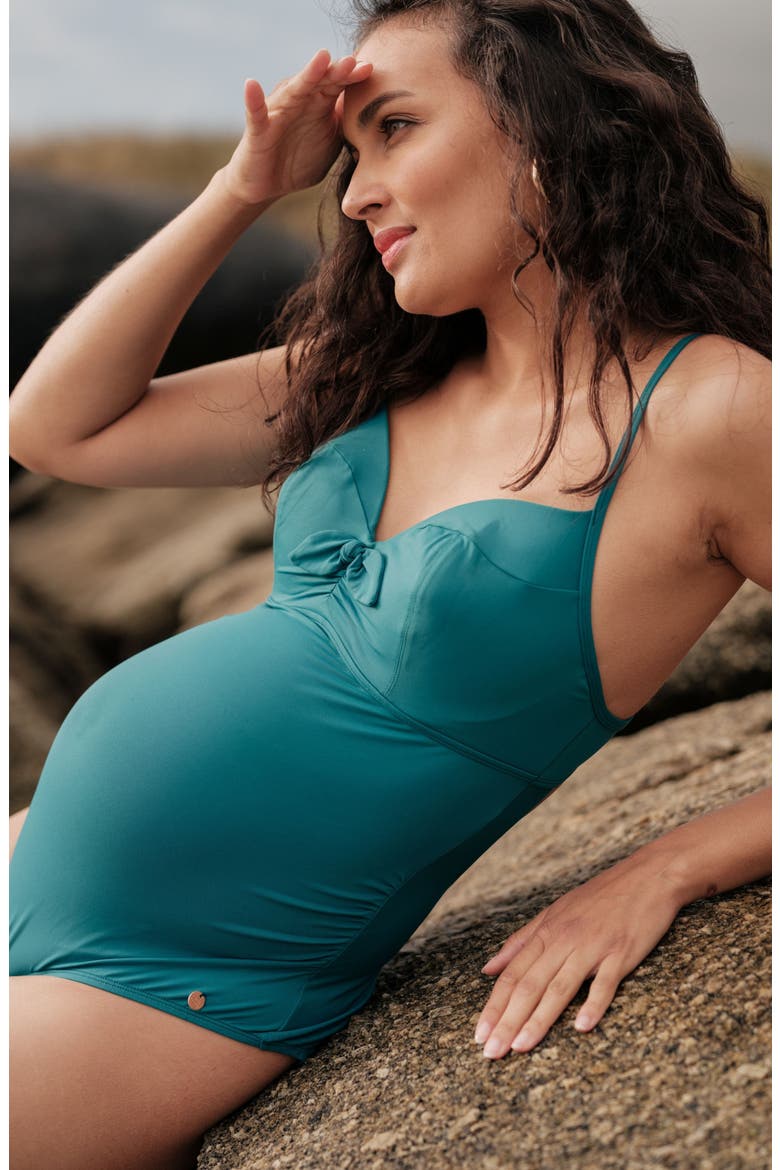 Underwired maternity swimsuit Monaco C/D Cup, Alternate, color, Emerald