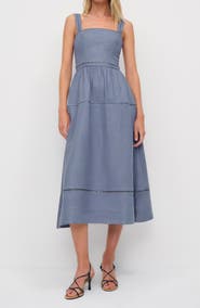 Reformation Everett Linen Midi Sundress