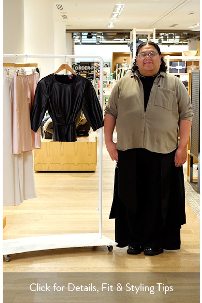 Seamed Faux Leather Top video