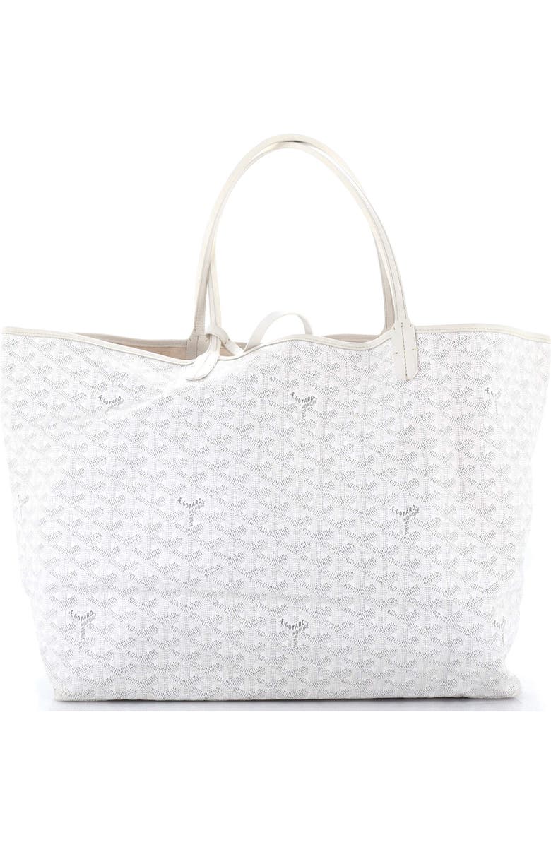 Pre-Owned Goyard Saint Louis Tote Printed Coated Canvas GM, Alternate, color, White