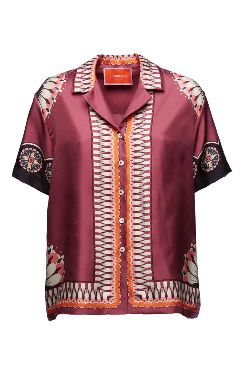 La DoubleJ Cortile Shirt Napoli Plates Placée Bordeaux, Alternate, color, 