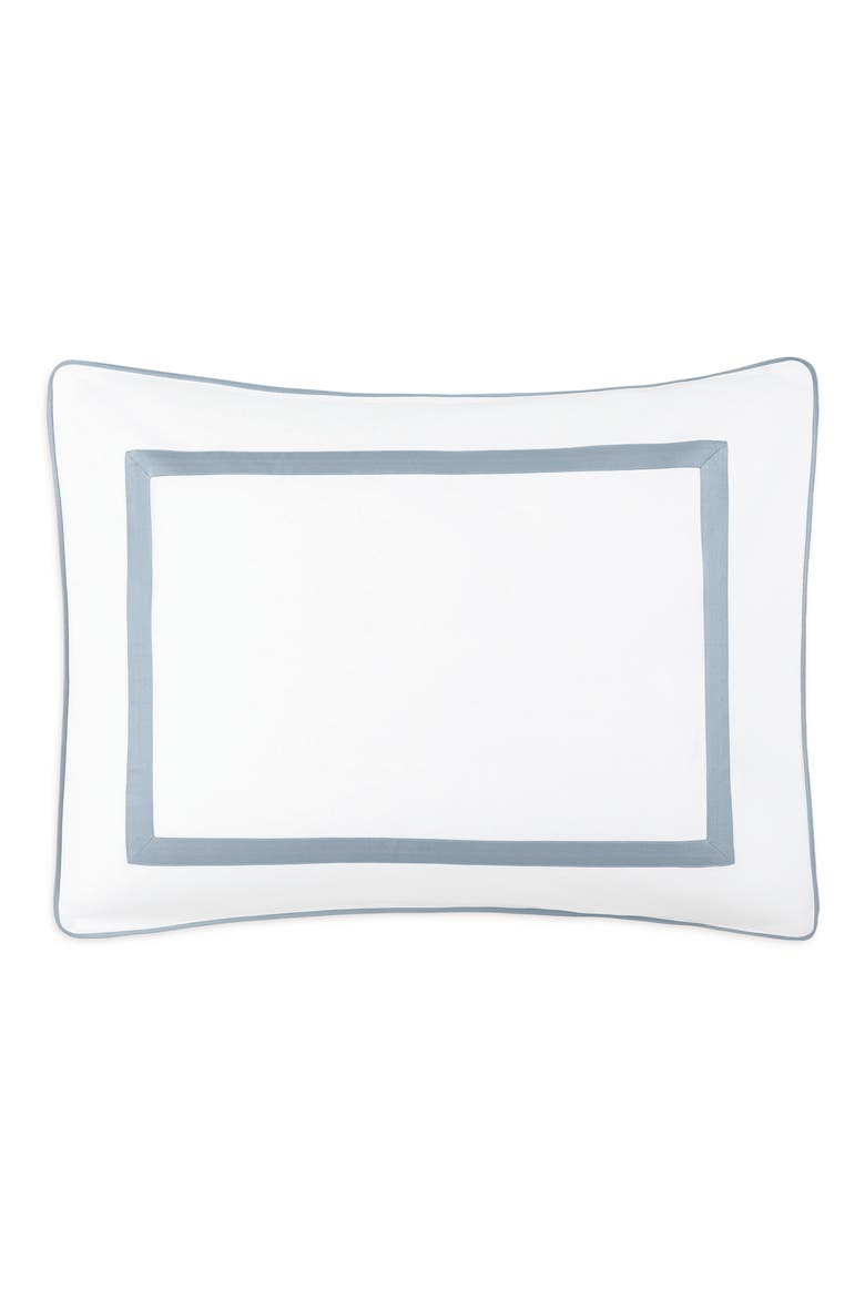Louise Piqué Boudoir Pillow Sham, Alternate, color, HAZY BLUE