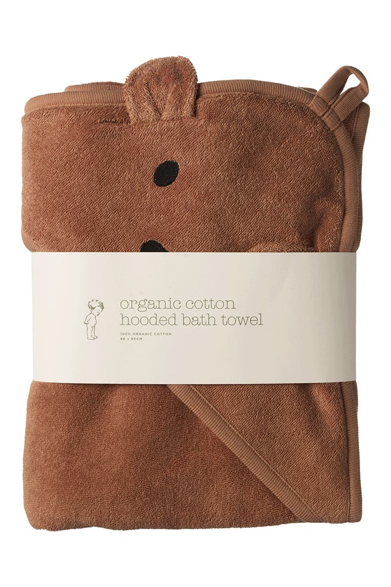 Bear Hooded Towel, Alternate, color, HAZELNUT