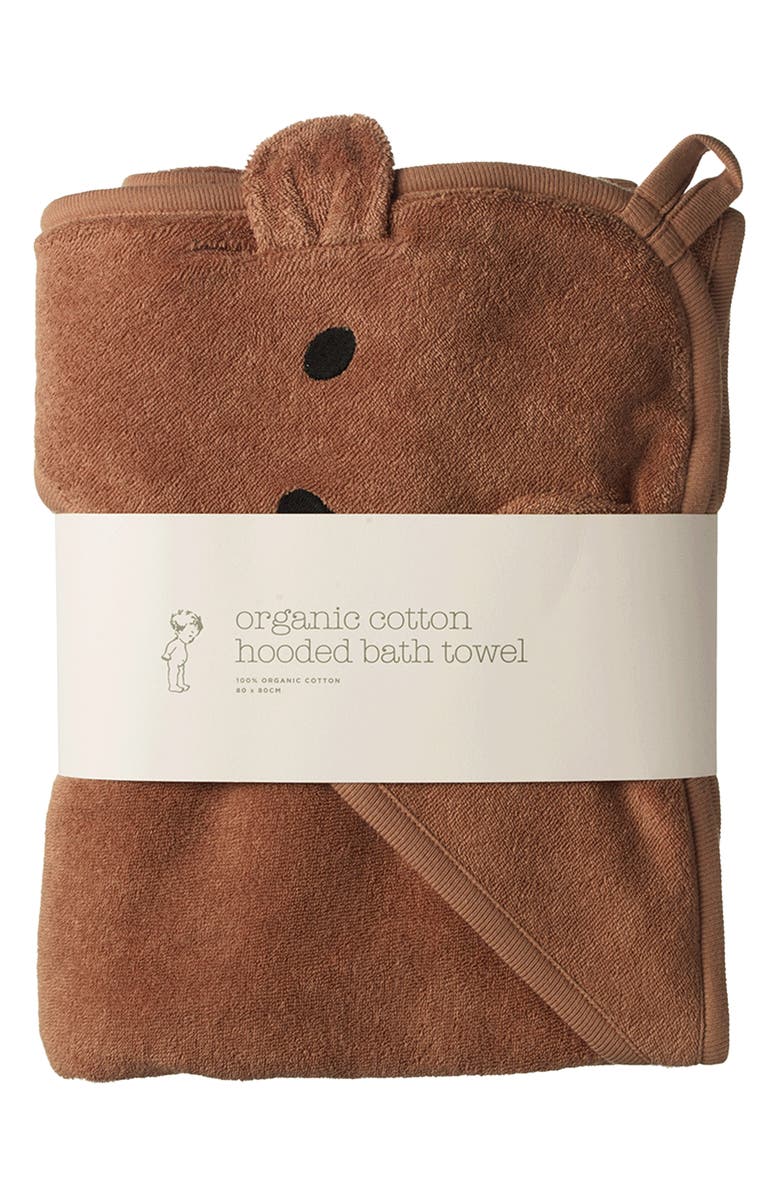 NATURE BABY Bear Hooded Towel, Alternate, color, Hazelnut