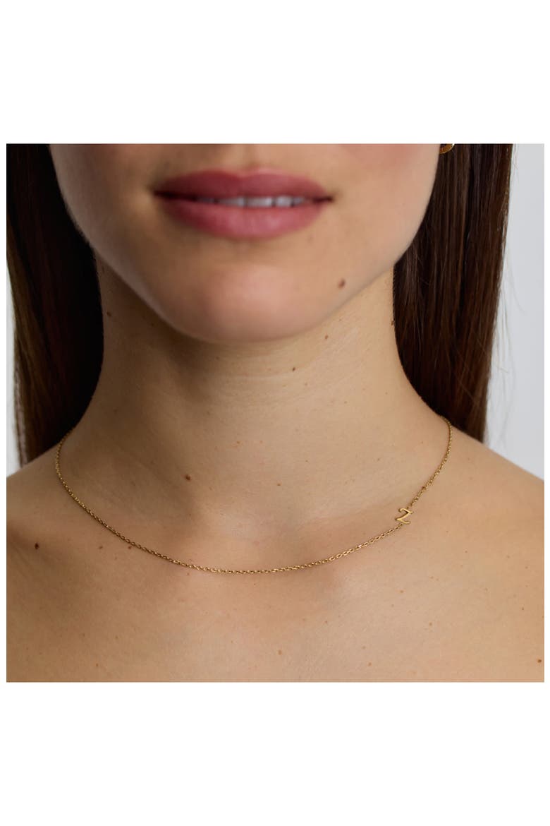 Initial Chain Necklace, Alternate, color, GOLD - Z