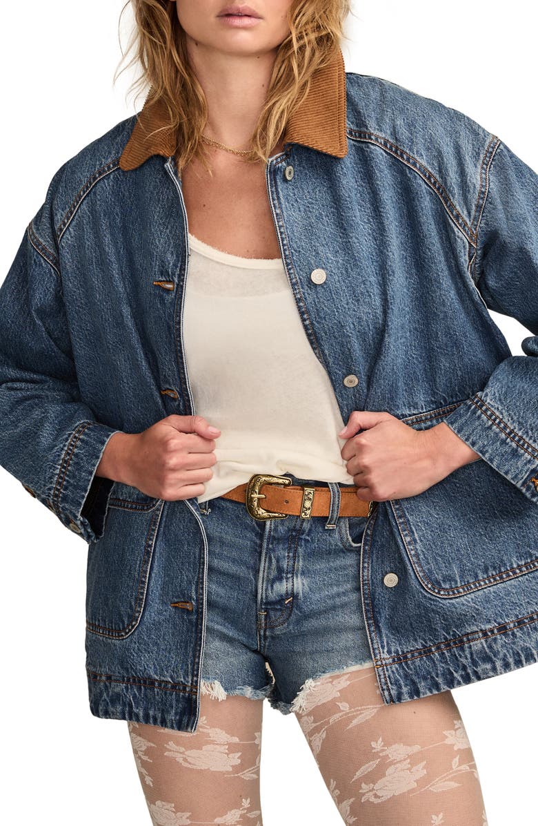 Lucky Brand Legend Denim Barn Jacket, Main, color, Howdy