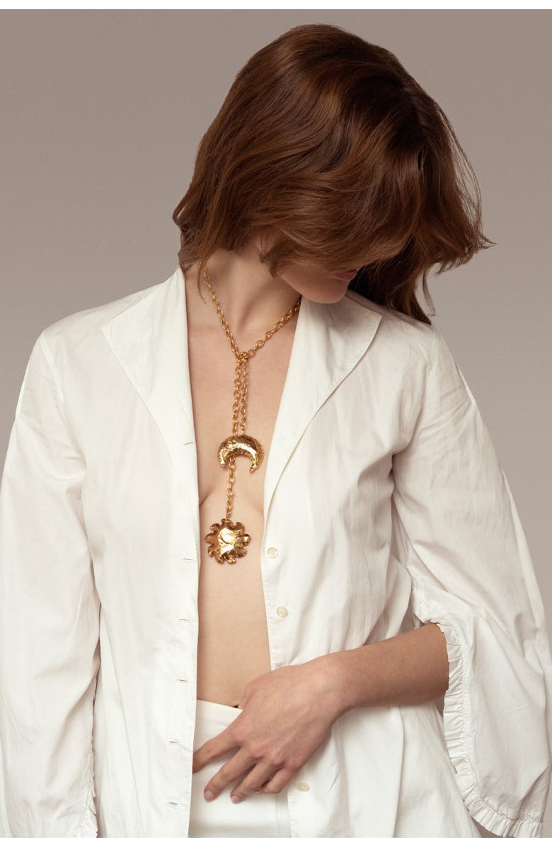 SYLVIA TOLEDANO Sol y Luna Necklace, Alternate, color, Gold