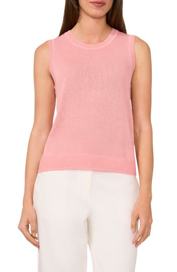 Halogen ® Crewneck Sweater Tank In Pink