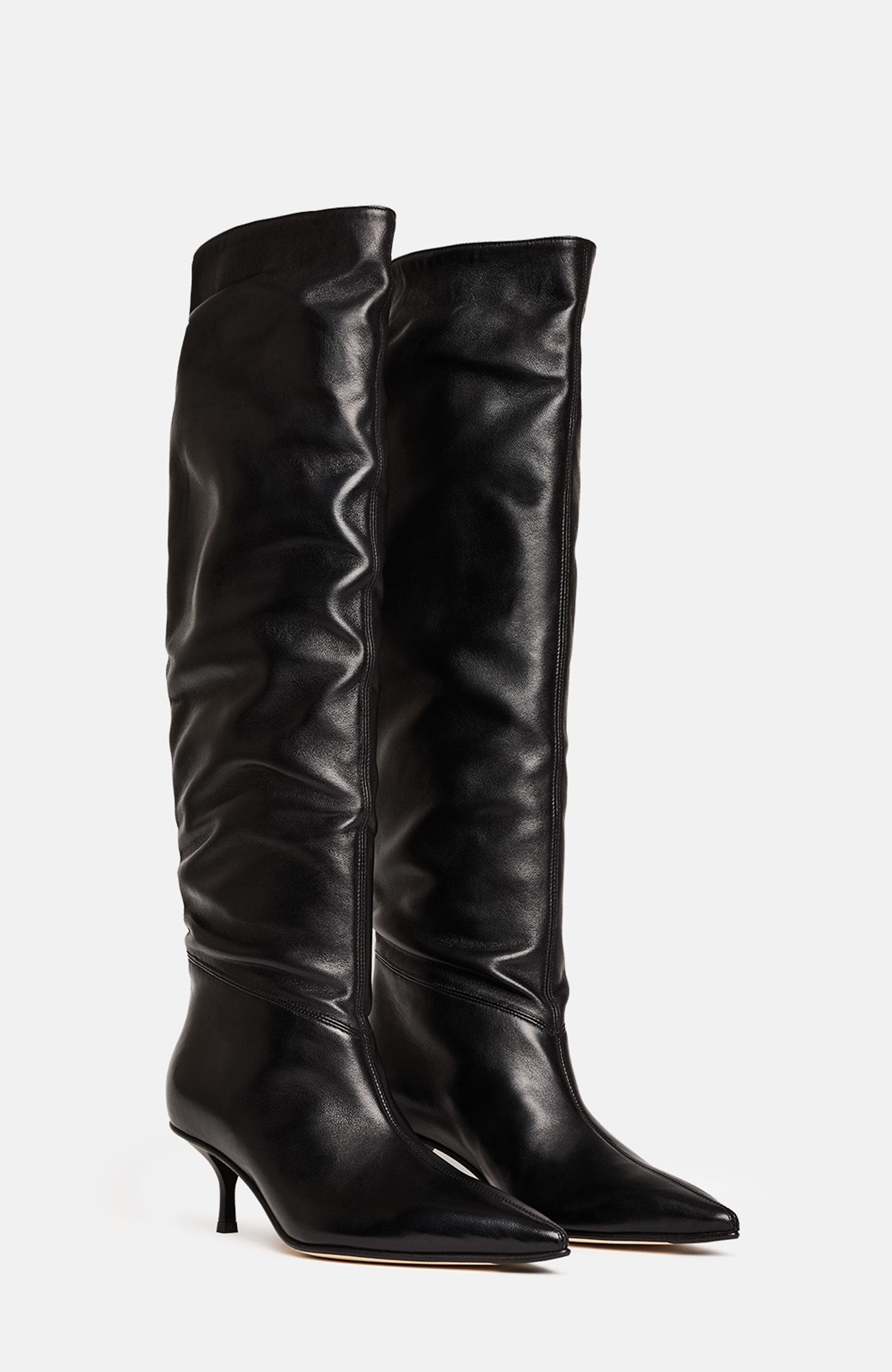 SCAROSSO Barbara Boots, Main, color, Black - Calf
