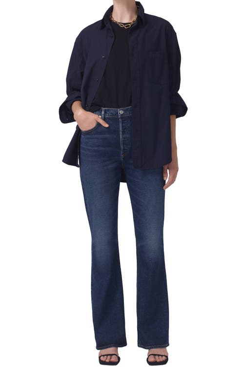 Shop Citizens Of Humanity Kayla Oversize Button-up Shirt In Navy