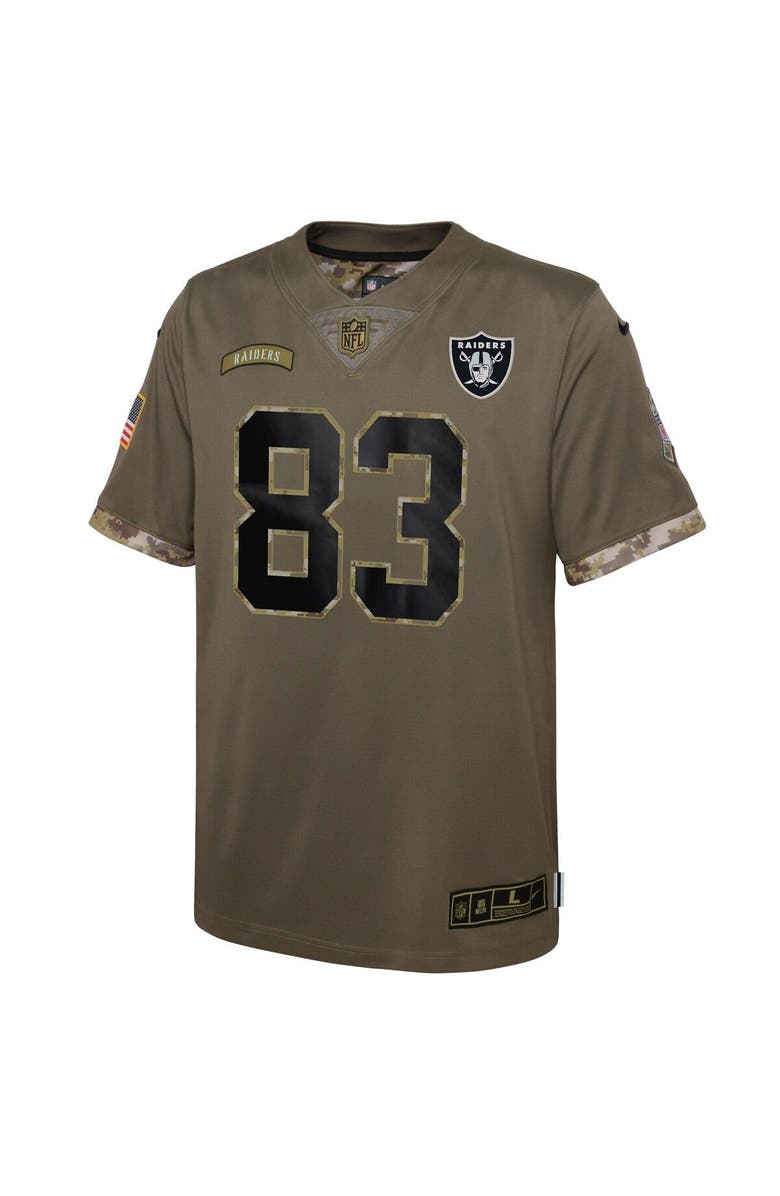 Nike Youth Nike Darren Waller Olive Las Vegas Raiders 2022 Salute To Service Player Limited Jersey, Alternate, color, 