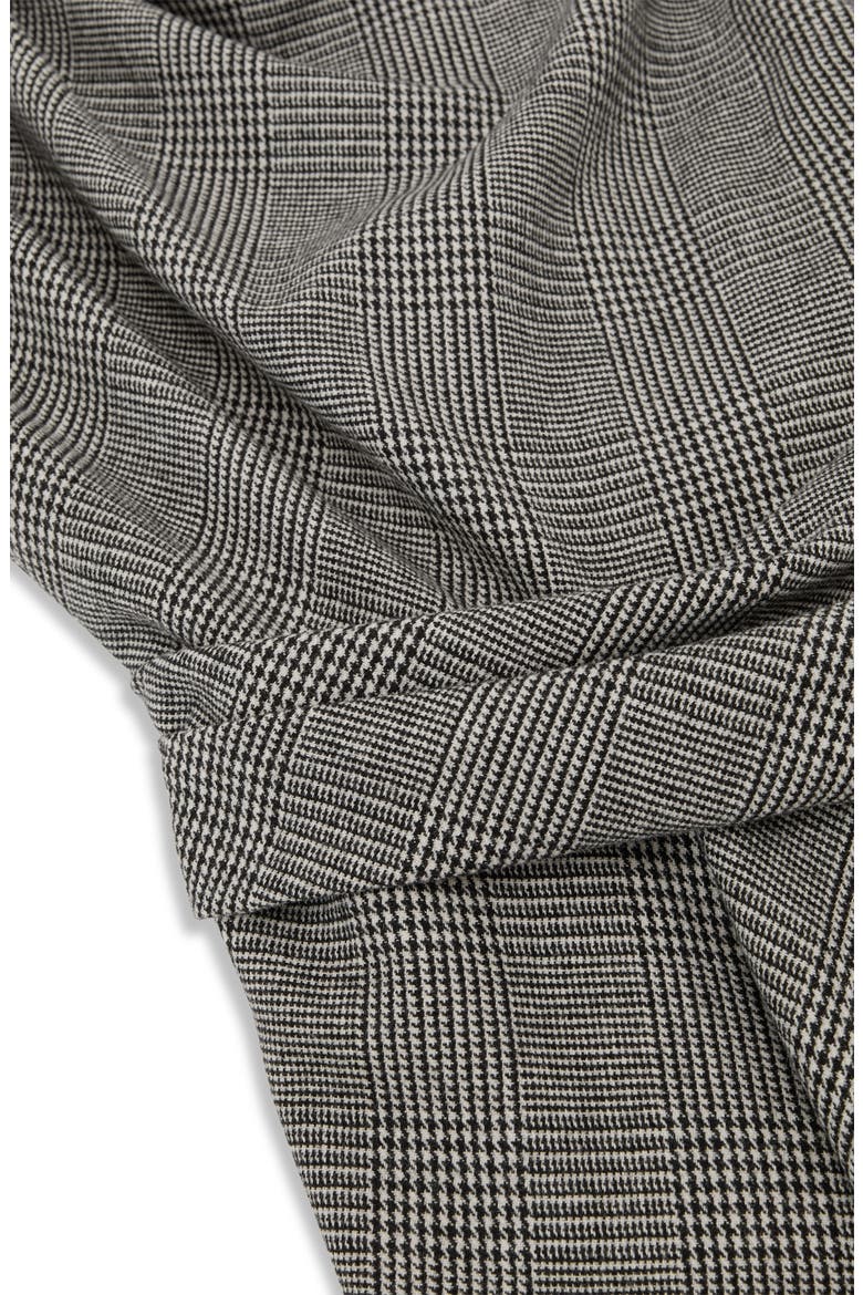 Clara Wool Blend Check Midi Dress, Alternate, color, GREY