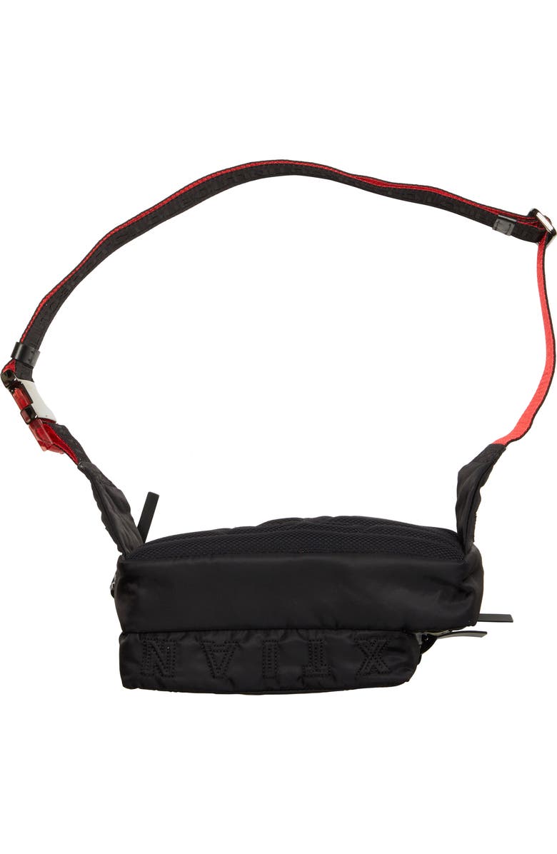 Christian Louboutin Loubideal Canvas & Rubber Belt Bag, Alternate, color,