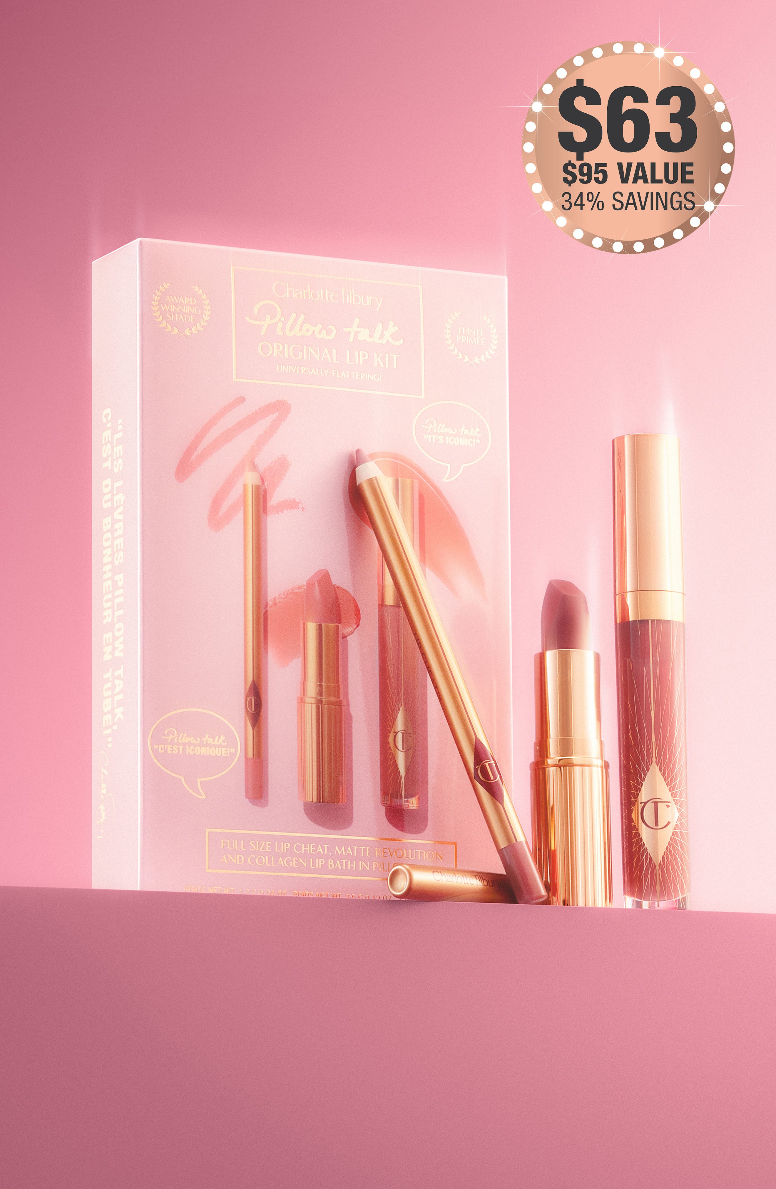 Pillow Talk Original Lip Kit $95 Value (Women) | Nordstrom