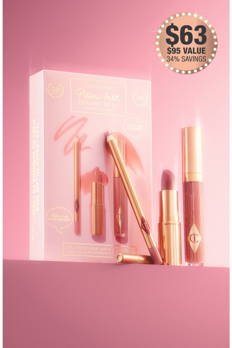 Pillow Talk Original Lip Kit $95 Value, Alternate, color, PILLOW TALK
