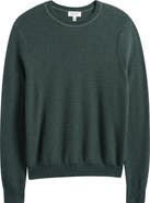Nordstrom Two Tone Cotton & Cashmere Crewneck Sweater