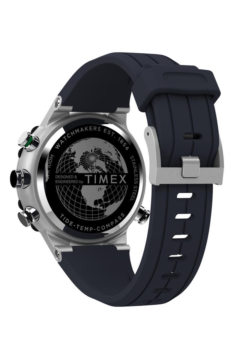Timex<sup>®</sup> Expedition Tide Temp Compass Silicone Strap Watch, 45mm, Alternate, color, 
