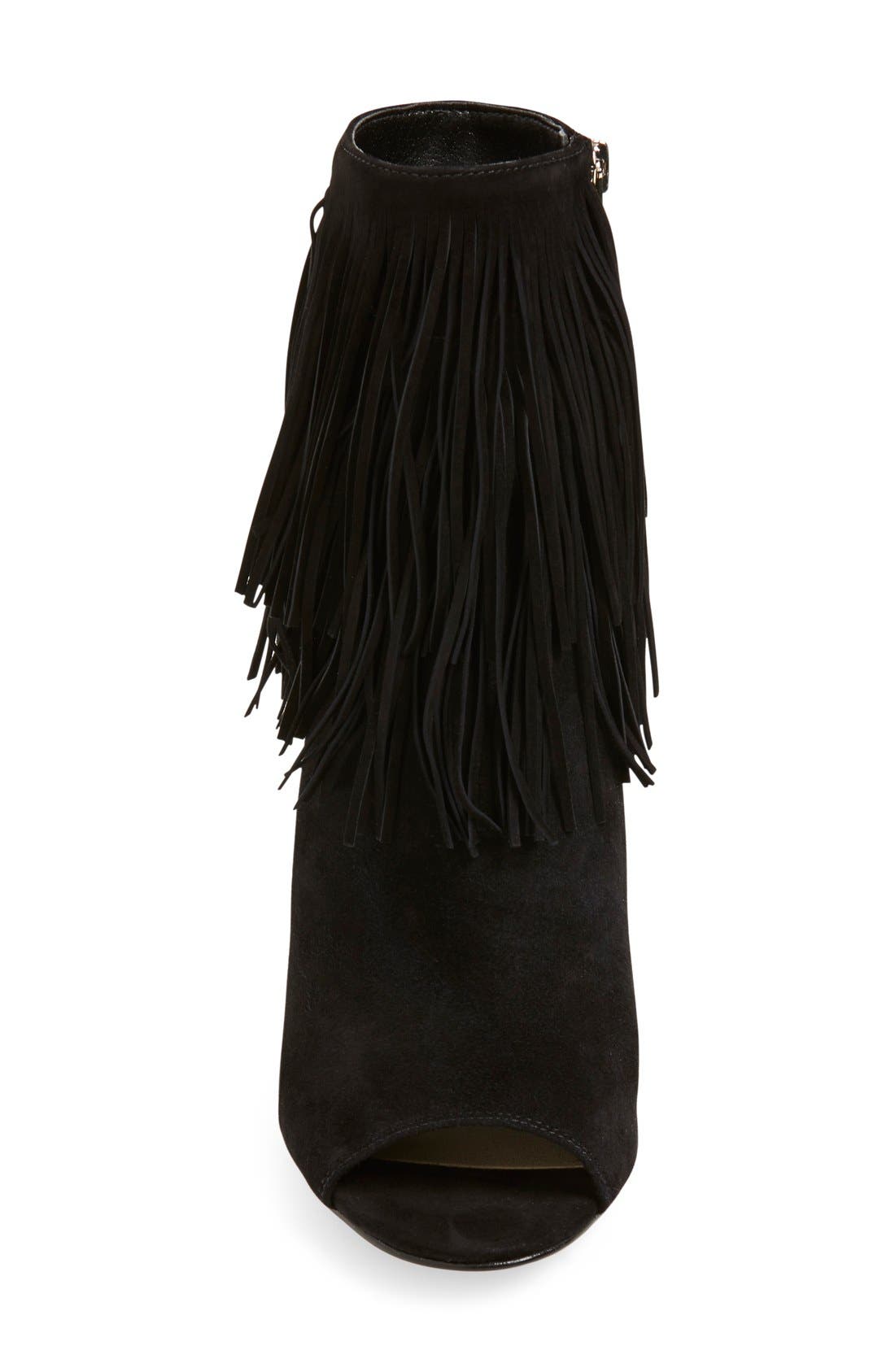 Sam Edelman 'Arizona' Fringe Open Toe Bootie, Alternate, color, 
