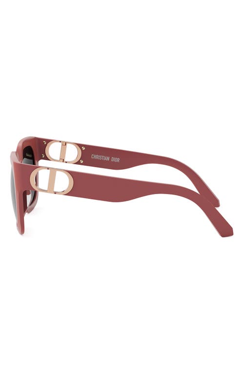 Dior 30montaigne S8u 54mm Square Sunglasses In Matte Pink/gradient Smoke