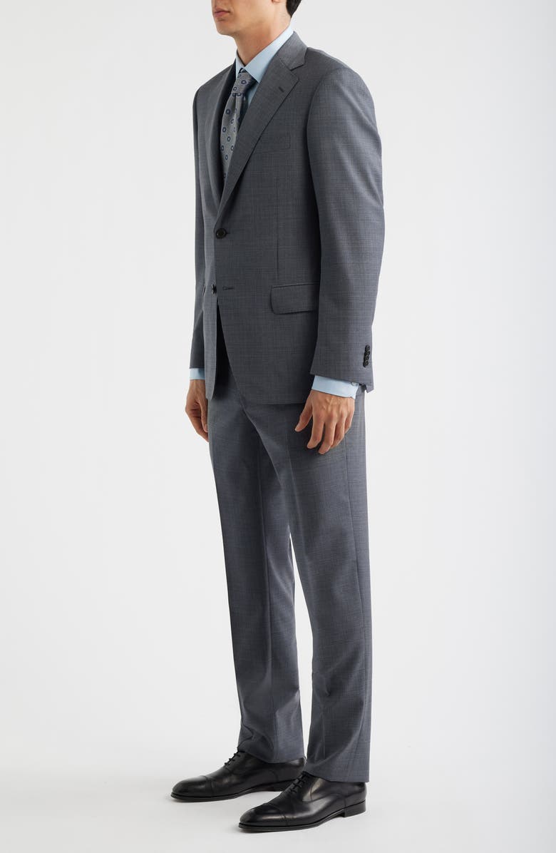 Heritage Gold Grey Mélange Wool Suit, Alternate, color, Mid Grey