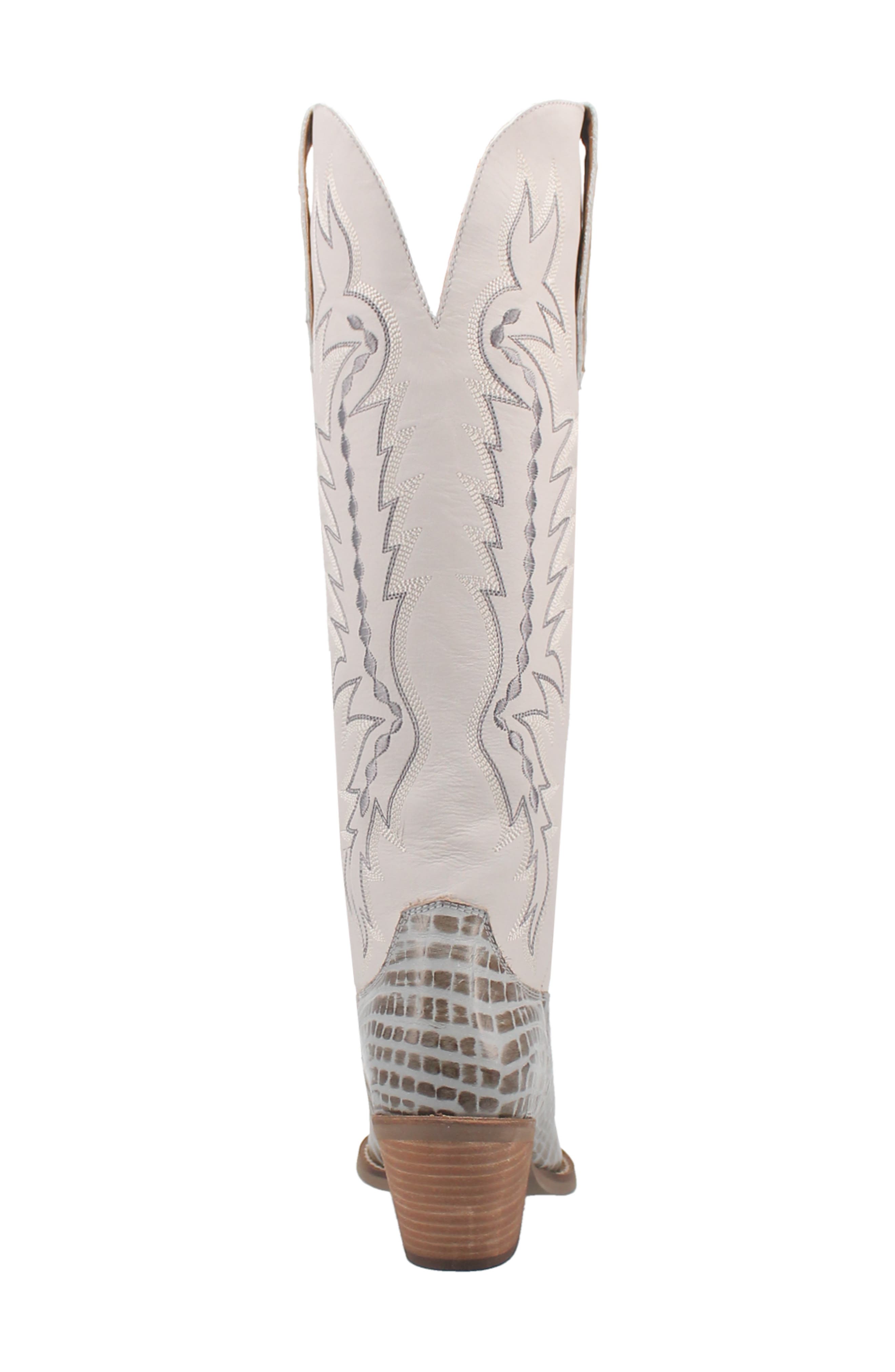 Dingo High Lonesome Croc Embossed Cowboy Boot, Alternate, color, 