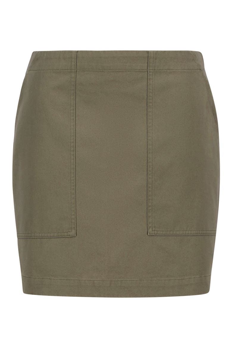 Cary Cotton Twill Miniskirt, Alternate, color, DUSKY GREEN