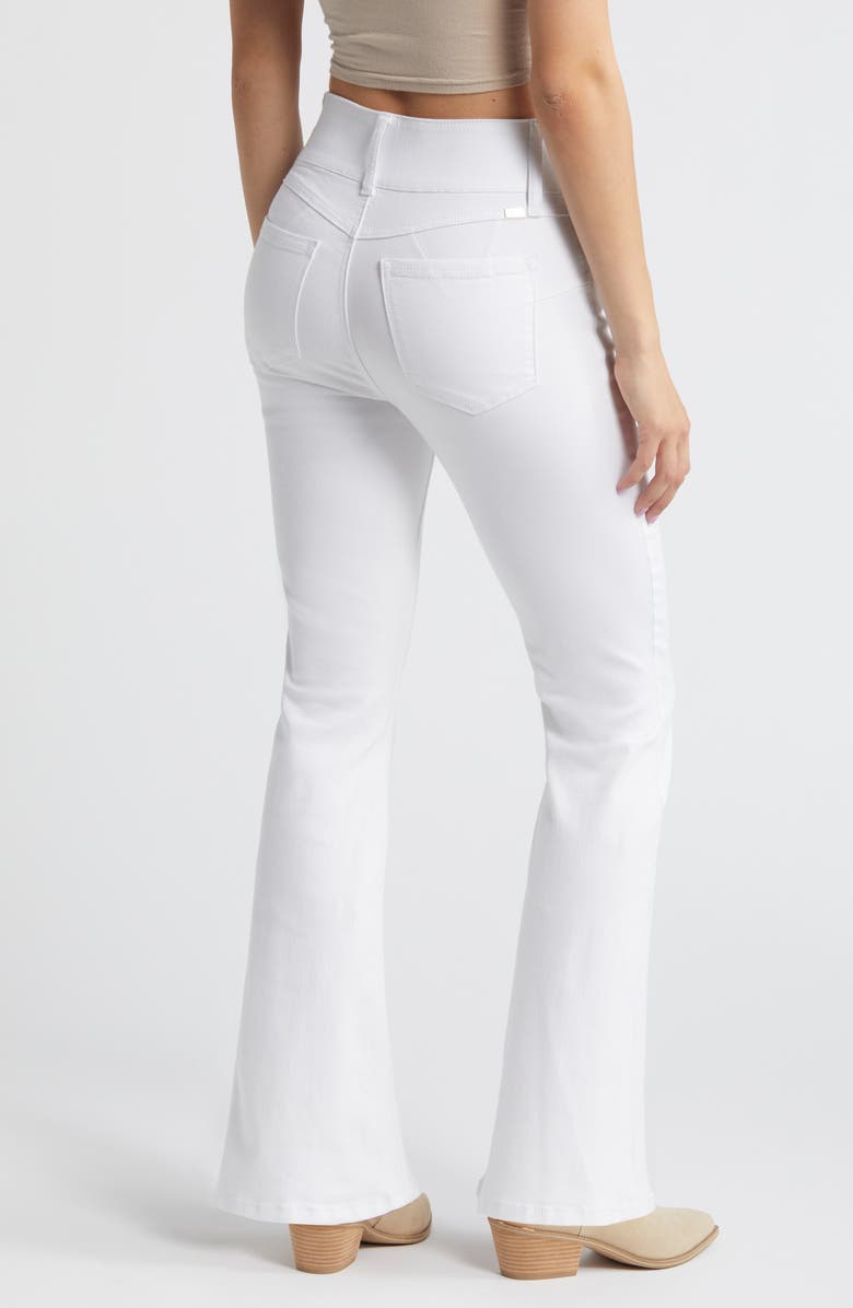 1822 Denim Fit & Lift High Waist Flare Jeans, Alternate, color, White