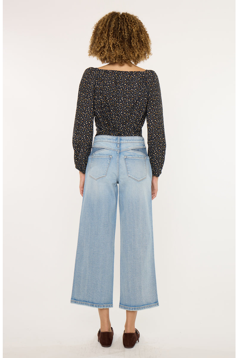Lorinne High Rise Crop Wide Leg Jeans, Alternate, color, Medium Wash