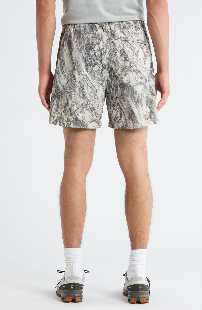 Zella 7-Inch Outdoor Nylon Training Shorts, Alternate, color, Grey Granite Abstract