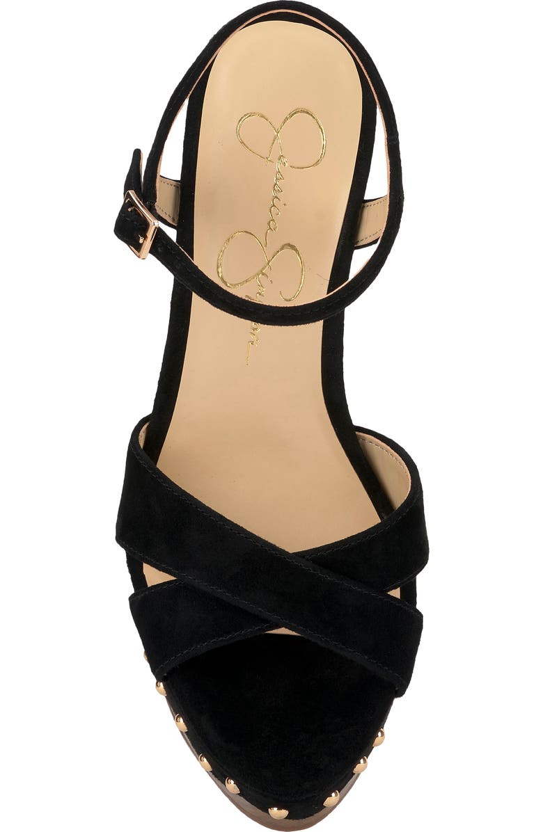Jessica Simpson Samintia Ankle Strap Platform Sandal, Alternate, color, Black