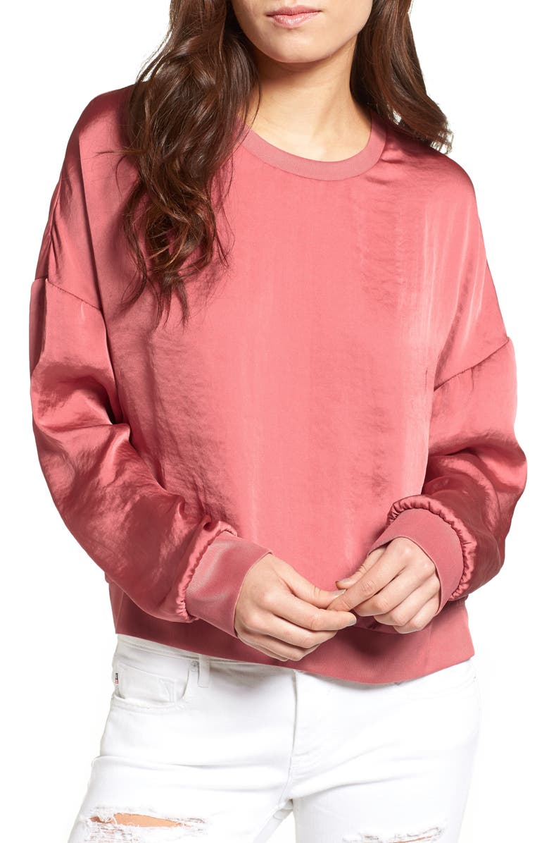 BP. Satin Sweatshirt, Main, color, 