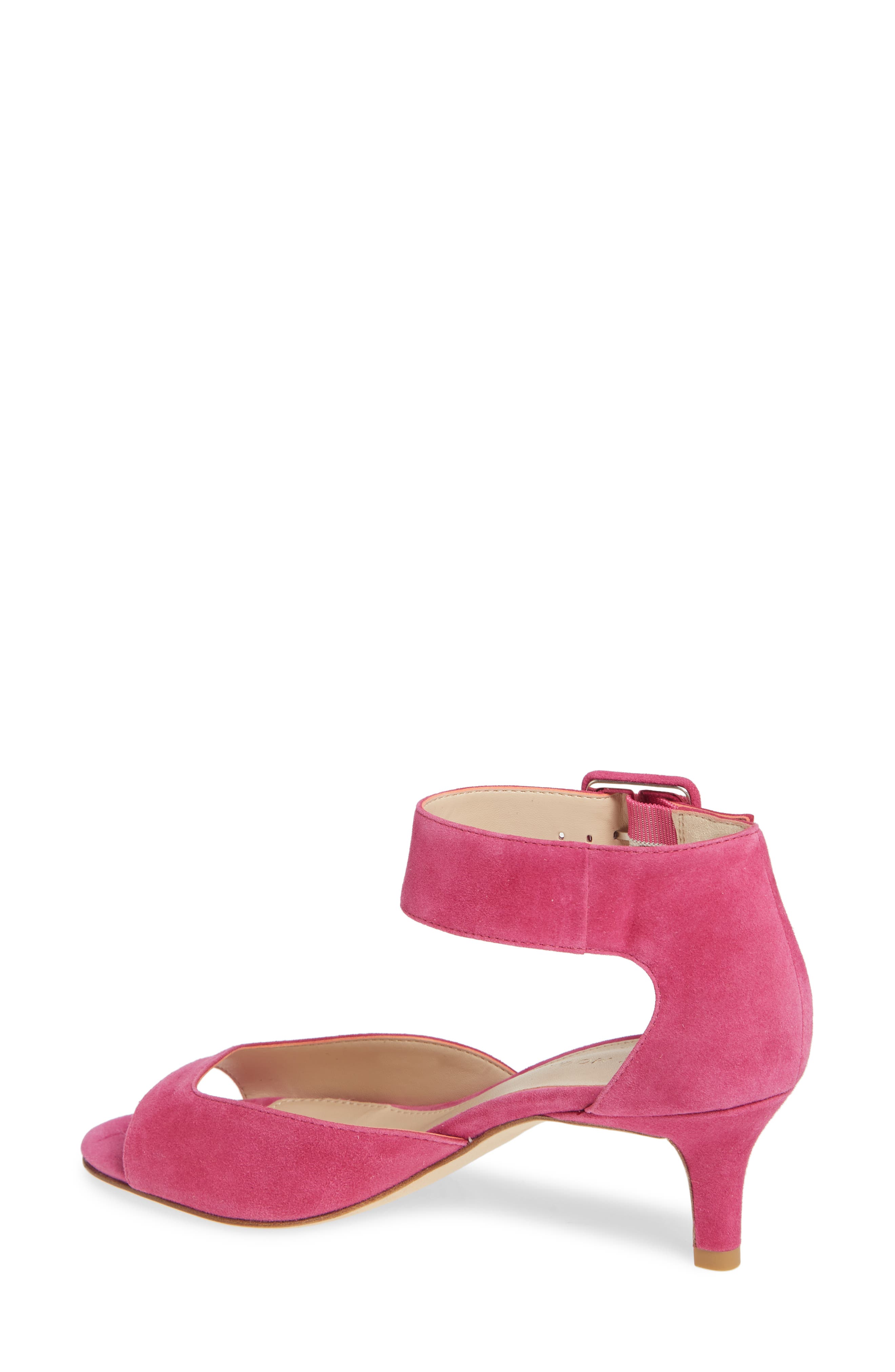 'Berlin' Ankle Strap Sandal, Alternate, color, MAGENTA SUEDE