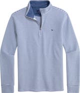 vineyard vines Saltwater Stripe Quarter Zip Pullover