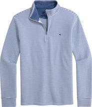 vineyard vines Saltwater Stripe Quarter Zip Pullover