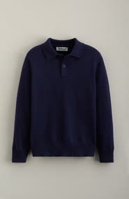 Nordstrom Kids' Long Sleeve Cotton Polo Sweater