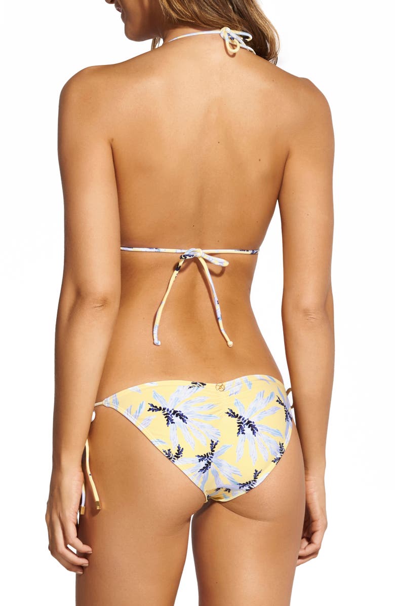 ViX Paula Hermanny ViX Swimwear Lily Yellow Ripple Triangle Bikini Top, Alternate, color, 